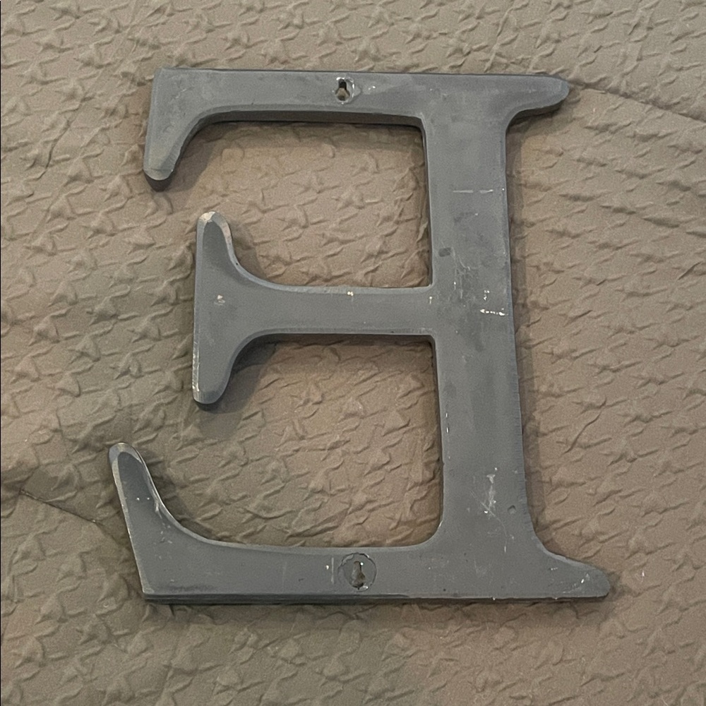 Hobby Lobby Distressed Bronze Letter E Wall Decor - Picture 2 of 4